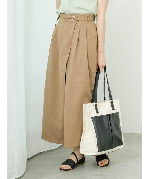 Te chichi TERRASSE（テチチテラス）の「ベルト付スカーチョ（その他パンツ・レディース・ネイビー/ブラウン/ブラック・F）」の18枚目の写真