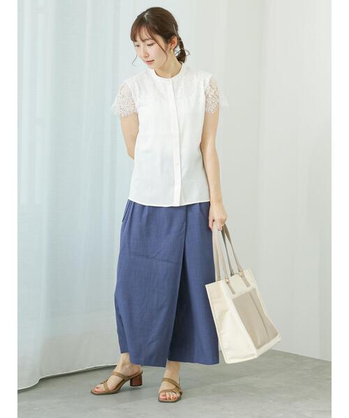 Te chichi TERRASSE（テチチテラス）の「ベルト付スカーチョ（その他パンツ・レディース・ネイビー/ブラウン/ブラック・F）」の19枚目の写真