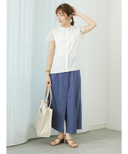 Te chichi TERRASSE（テチチテラス）の「ベルト付スカーチョ（その他パンツ・レディース・ネイビー/ブラウン/ブラック・F）」の20枚目の写真