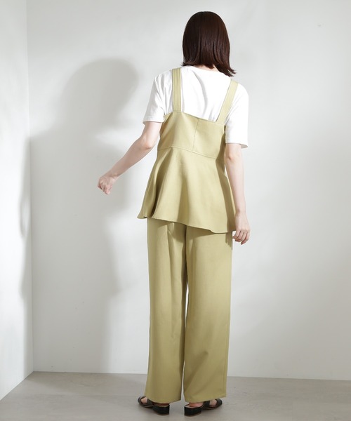 N.(N. Natural Beauty Basic)(エヌエヌナチュラルビューティーベーシック)の「◆ペプラムキャミビスチェ&パンツセットアップ(ワンピース・レディース・ブラック/ナチュラル/イエロー・MEDIUM)」の12枚目の写真