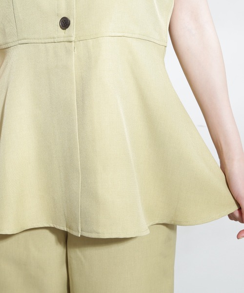 N.(N. Natural Beauty Basic)(エヌエヌナチュラルビューティーベーシック)の「◆ペプラムキャミビスチェ&パンツセットアップ(ワンピース・レディース・ブラック/ナチュラル/イエロー・MEDIUM)」の22枚目の写真