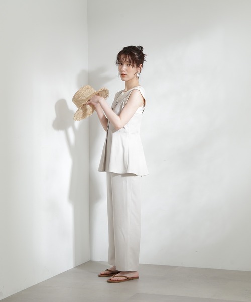 N.(N. Natural Beauty Basic)(エヌエヌナチュラルビューティーベーシック)の「◆ペプラムキャミビスチェ&パンツセットアップ(ワンピース・レディース・ブラック/ナチュラル/イエロー・MEDIUM)」の15枚目の写真