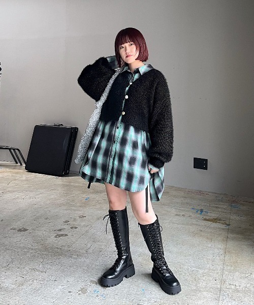 バレンザポーコレクション　フェザー付き謎カーディガン バレンザポーコレクション フェザー付き謎カーディガン - メルカリ