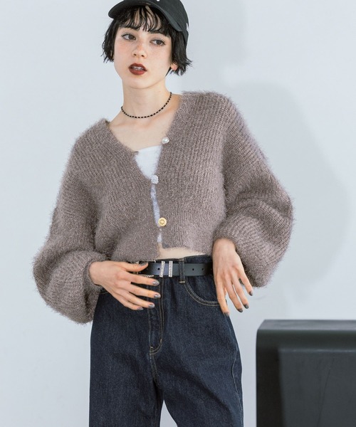 PAGEBOY（ページボーイ）の「シャインフェザーショートカーディガン（カーディガン/ボレロ・レディース・モカ/オフホワイト/ロイヤルブルー/ブラック・FREE）」の22枚目の写真