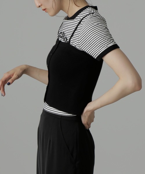 FREE'S MART（フリーズマート）の「◆ベアニットビスチェ（キャミソール・レディース・ブラック/アイボリー・FREE）」の17枚目の写真