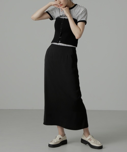 FREE'S MART（フリーズマート）の「◆ベアニットビスチェ（キャミソール・レディース・ブラック/アイボリー・FREE）」の22枚目の写真