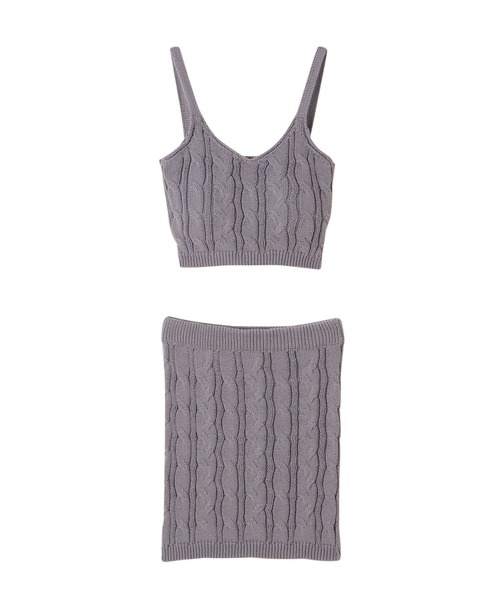 LATINA(ラティーナ)の「ケーブル編み セットアップ(ワンピース・レディース・グレー・FREE)」の7枚目の写真