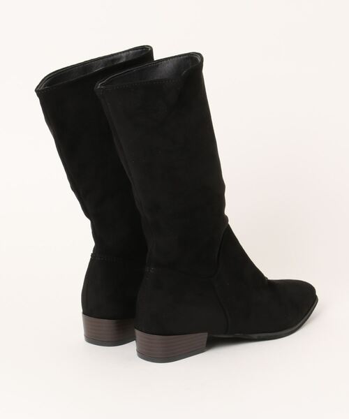 Burner（バーナー）の「【OKUOKU　0909】ブーツ / ポインテッドトゥ / ミドル丈 oku-shoes-684218745661-59 U（ブーツ・レディース・ベージュ/ブラック・39/36/38）」の3枚目の写真
