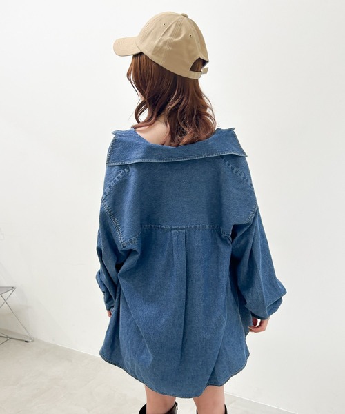 Heather(ヘザー)の「DENIMシャツ 967873(シャツ/ブラウス・レディース・ブルー/ブラック・FREE)」の19枚目の写真