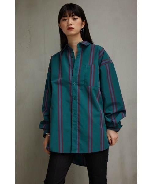 AZUL by moussy（アズールバイマウジー）の「コットンタッチリラックスシャツ（シャツ/ブラウス・メンズ・グリーン系その他/グレー系その他/ブルー系その他3/ホワイト/ベージュ系その他/ブルー系その他・FREE）」の5枚目の写真