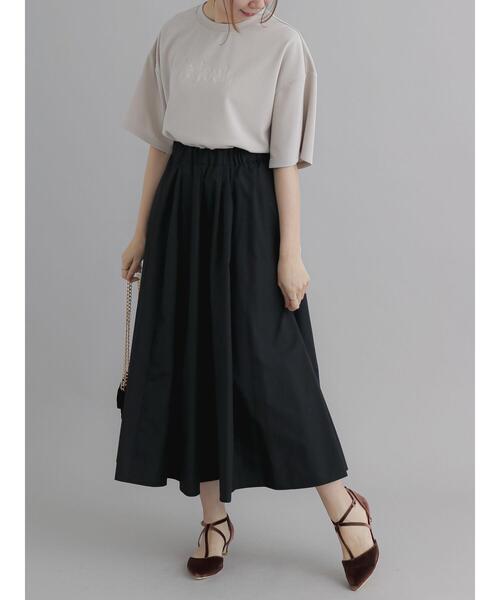 Te chichi（テチチ）の「エンボスロゴTシャツ（Tシャツ/カットソー・レディース・モカ/チャコールグレー/グレー・F）」の6枚目の写真