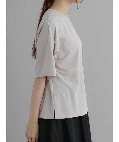 Te chichi（テチチ）の「エンボスロゴTシャツ（Tシャツ/カットソー・レディース・モカ/チャコールグレー/グレー・F）」の10枚目の写真