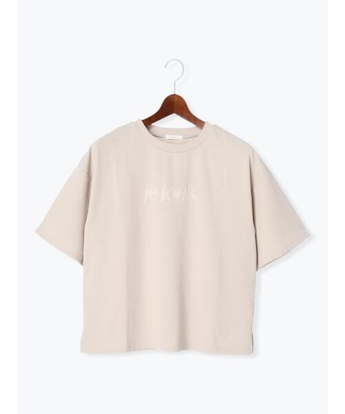 Te chichi（テチチ）の「エンボスロゴTシャツ（Tシャツ/カットソー・レディース・モカ/チャコールグレー/グレー・F）」の14枚目の写真