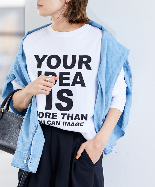 FRAMeWORK（フレームワーク）の「≪追加≫ロゴロンTee（Tシャツ/カットソー・レディース・ホワイト・FREE）」の6枚目の写真