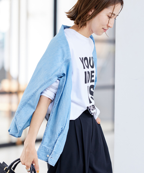 FRAMeWORK（フレームワーク）の「≪追加≫ロゴロンTee（Tシャツ/カットソー・レディース・ホワイト・FREE）」の7枚目の写真