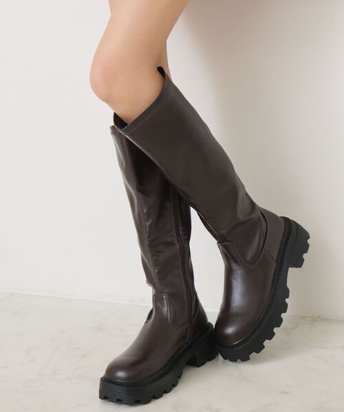 RETRO GIRL（レトロガール）の「ロングブーツ（ブーツ・レディース・ブラウン/ブラック/ベージュ/ダークブラウン・LARGE/MEDIUM）」の7枚目の写真