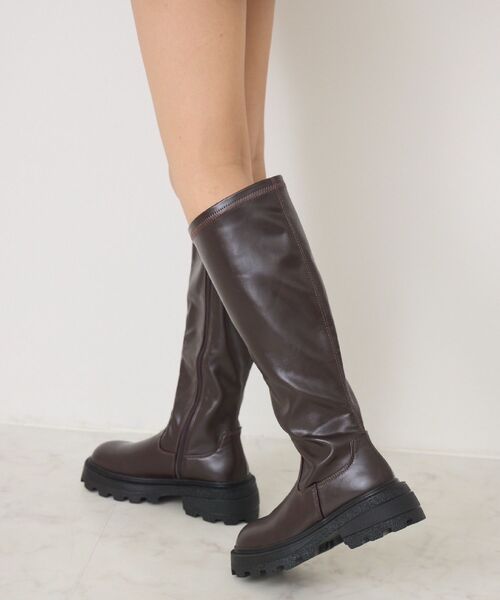 RETRO GIRL（レトロガール）の「ロングブーツ（ブーツ・レディース・ブラウン/ブラック/ベージュ/ダークブラウン・LARGE/MEDIUM）」の9枚目の写真