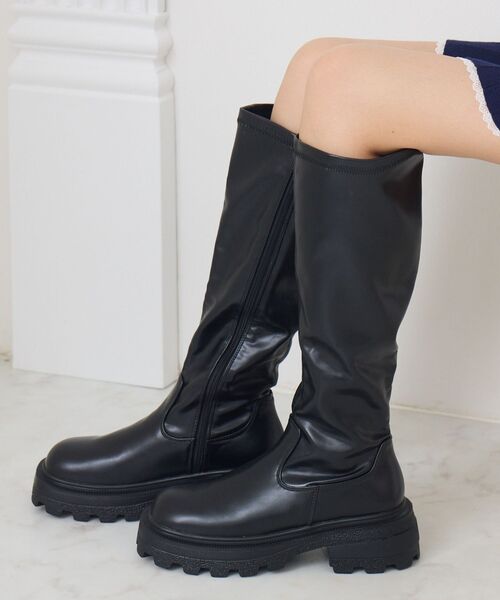 RETRO GIRL（レトロガール）の「ロングブーツ（ブーツ・レディース・ブラウン/ブラック/ベージュ/ダークブラウン・LARGE/MEDIUM）」の12枚目の写真