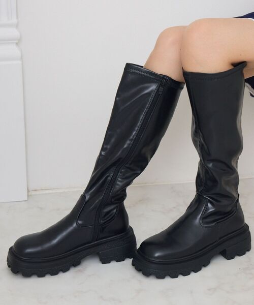 RETRO GIRL（レトロガール）の「ロングブーツ（ブーツ・レディース・ブラウン/ブラック/ベージュ/ダークブラウン・LARGE/MEDIUM）」の13枚目の写真