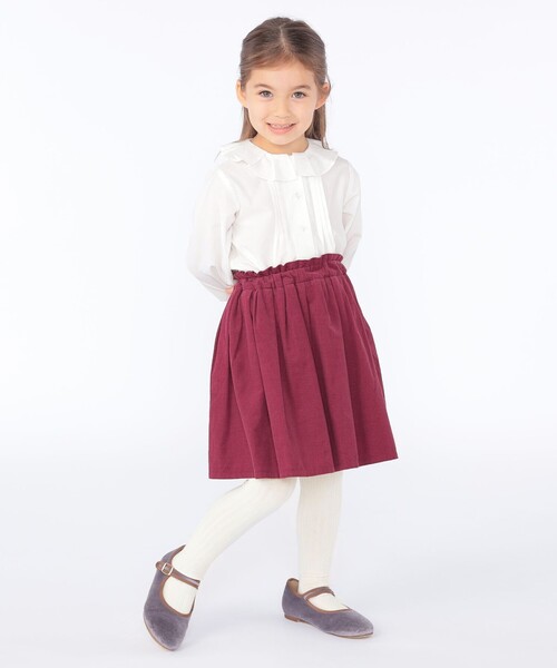 SHIPS(シップス)の「SHIPS KIDS:100~130cm / コーデュロイ スカート(スカート・キッズ・レッド/ブルー/キャメル・100/110/120/130)」の4枚目の写真