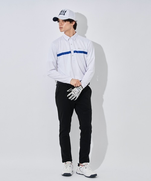 FILA GOLF(フィラゴルフ )の「【FILA GOLF:フィラゴルフ】ロゴ長袖シャツ ゴルフ(シャツ/ブラウス・メンズ・ネイビー/ブルー/ブラック/ホワイト・LARGE/XX-LARGE/X-LARGE/MEDIUM)」の6枚目の写真
