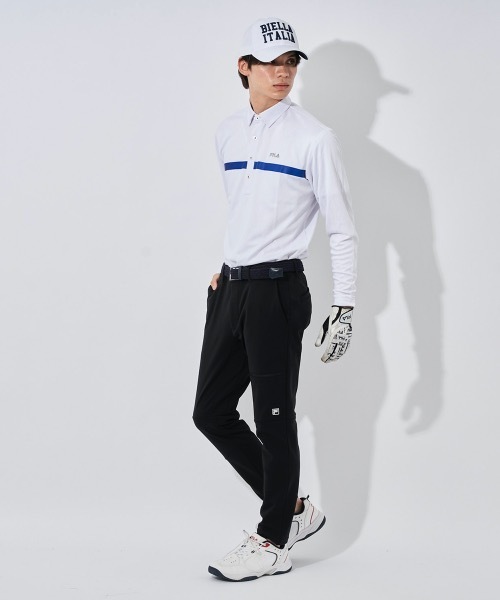 FILA GOLF(フィラゴルフ )の「【FILA GOLF:フィラゴルフ】ロゴ長袖シャツ ゴルフ(シャツ/ブラウス・メンズ・ネイビー/ブルー/ブラック/ホワイト・LARGE/XX-LARGE/X-LARGE/MEDIUM)」の7枚目の写真