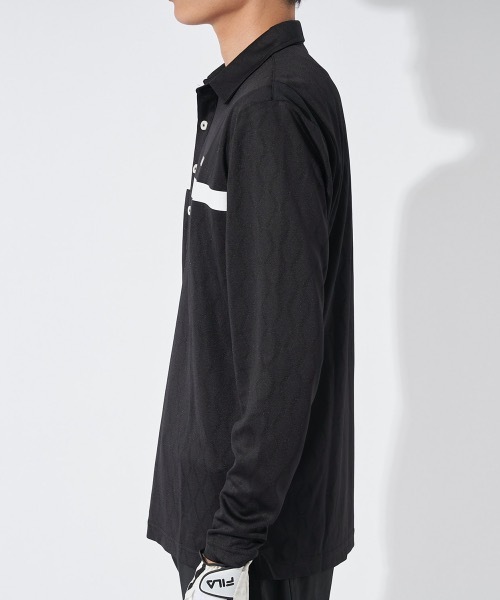 FILA GOLF(フィラゴルフ )の「【FILA GOLF:フィラゴルフ】ロゴ長袖シャツ ゴルフ(シャツ/ブラウス・メンズ・ネイビー/ブルー/ブラック/ホワイト・LARGE/XX-LARGE/X-LARGE/MEDIUM)」の19枚目の写真