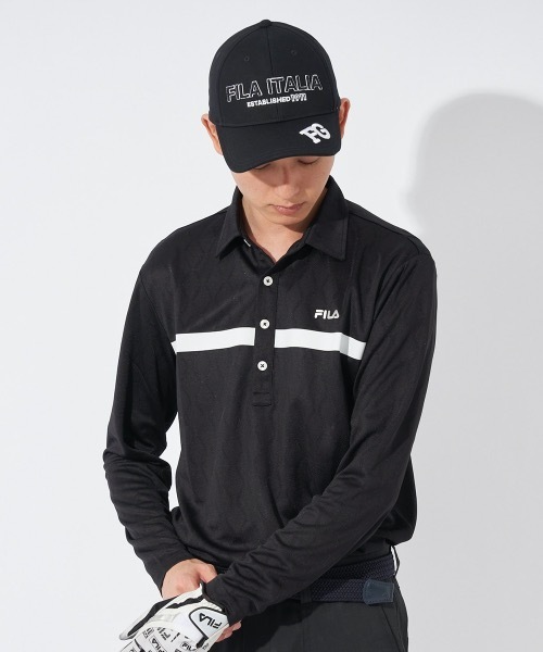 FILA GOLF(フィラゴルフ )の「【FILA GOLF:フィラゴルフ】ロゴ長袖シャツ ゴルフ(シャツ/ブラウス・メンズ・ネイビー/ブルー/ブラック/ホワイト・LARGE/XX-LARGE/X-LARGE/MEDIUM)」の17枚目の写真