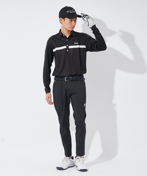 FILA GOLF(フィラゴルフ )の「【FILA GOLF:フィラゴルフ】ロゴ長袖シャツ ゴルフ(シャツ/ブラウス・メンズ・ネイビー/ブルー/ブラック/ホワイト・LARGE/XX-LARGE/X-LARGE/MEDIUM)」の15枚目の写真