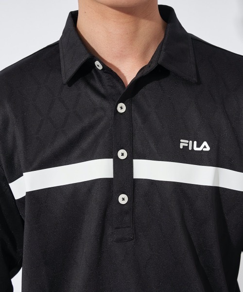 FILA GOLF(フィラゴルフ )の「【FILA GOLF:フィラゴルフ】ロゴ長袖シャツ ゴルフ(シャツ/ブラウス・メンズ・ネイビー/ブルー/ブラック/ホワイト・LARGE/XX-LARGE/X-LARGE/MEDIUM)」の21枚目の写真