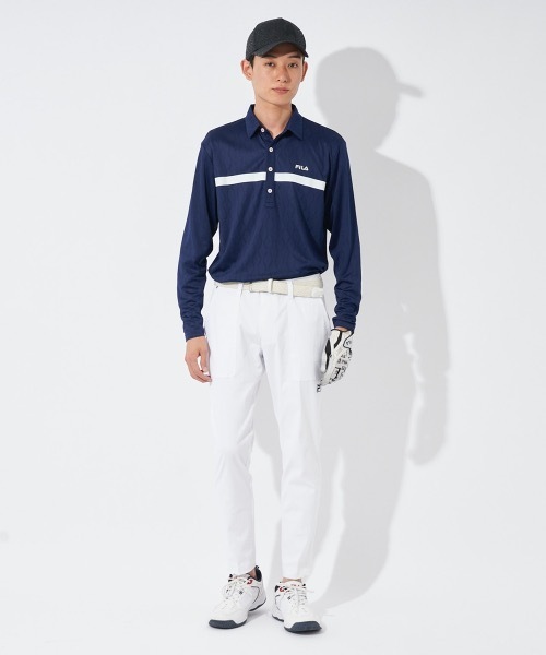 FILA GOLF(フィラゴルフ )の「【FILA GOLF:フィラゴルフ】ロゴ長袖シャツ ゴルフ(シャツ/ブラウス・メンズ・ネイビー/ブルー/ブラック/ホワイト・LARGE/XX-LARGE/X-LARGE/MEDIUM)」の22枚目の写真