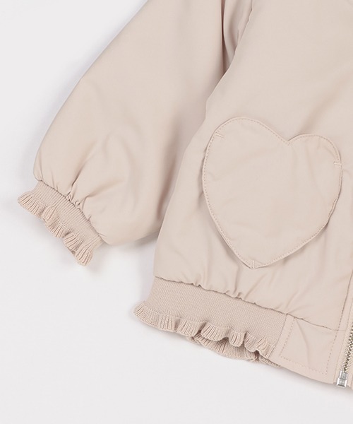 petit main(プティマイン)の「ハートポケットMA-1(ブルゾン・キッズ・アイボリー/ライトベージュ/ネイビー・80cm/90cm/100cm/110cm/120cm/130cm)」の8枚目の写真