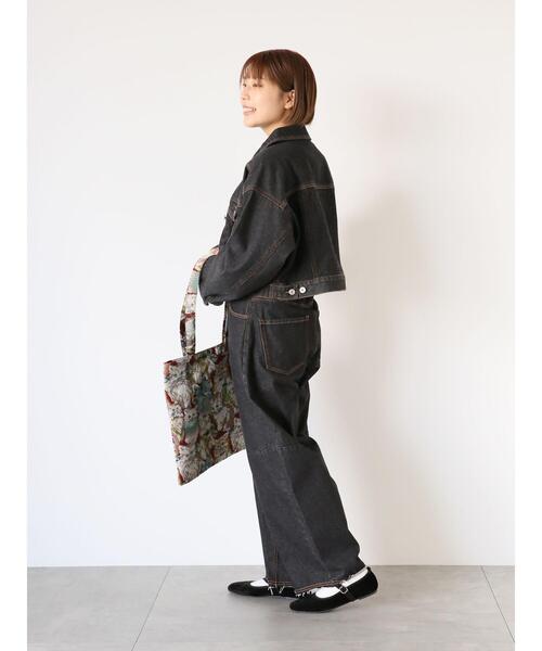 ehka sopo（エヘカソポ）の「ショート丈デニムジャケット（ノーカラー