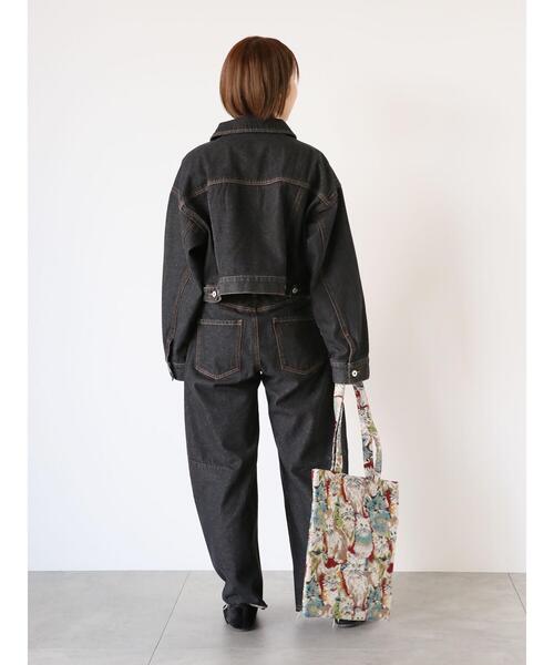 ehka sopo（エヘカソポ）の「ショート丈デニムジャケット（ノーカラー