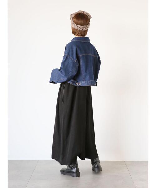 ehka sopo（エヘカソポ）の「ショート丈デニムジャケット（ノーカラー