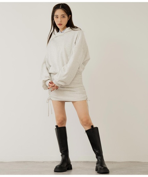 ANAP（アナップ）の「オープンスリーブオーバーサイズシャツ（シャツ/ブラウス・レディース・サックスブルー/ホワイト/ホワイト×ブラック/ブルー系その他・FREE）」の11枚目の写真