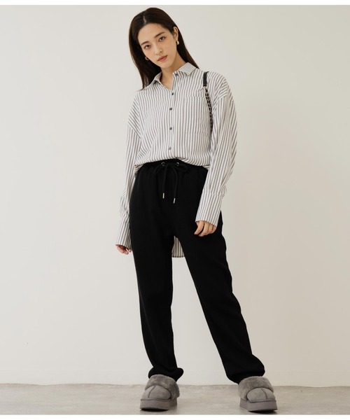 ANAP（アナップ）の「オープンスリーブオーバーサイズシャツ（シャツ/ブラウス・レディース・サックスブルー/ホワイト/ホワイト×ブラック/ブルー系その他・FREE）」の17枚目の写真