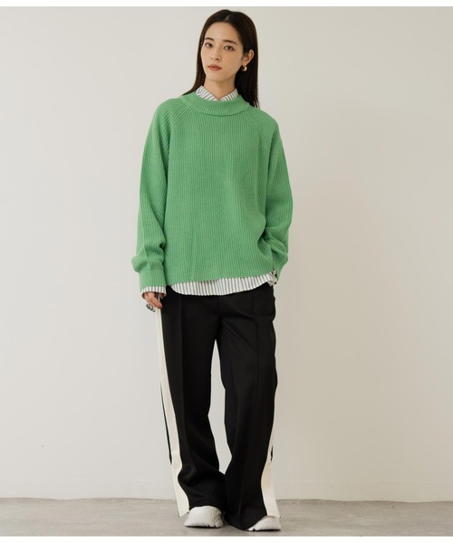 ANAP（アナップ）の「オープンスリーブオーバーサイズシャツ（シャツ/ブラウス・レディース・サックスブルー/ホワイト/ホワイト×ブラック/ブルー系その他・FREE）」の21枚目の写真