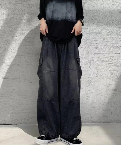 STYLE NUMBER(スタイルナンバー)の「【 STYLE NUMBER / スタイルナンバー 】 デニム カーゴパンツ(デニムパンツ・メンズ・ブルー/ブラック・XL/3XL/2XL)」の2枚目の写真
