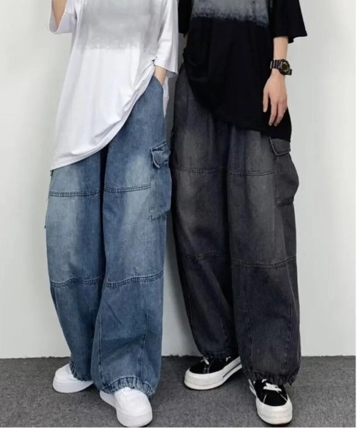 STYLE NUMBER(スタイルナンバー)の「【 STYLE NUMBER / スタイルナンバー 】 デニム カーゴパンツ(デニムパンツ・メンズ・ブルー/ブラック・XL/3XL/2XL)」の3枚目の写真