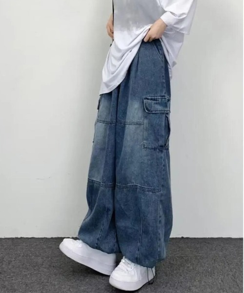 STYLE NUMBER(スタイルナンバー)の「【 STYLE NUMBER / スタイルナンバー 】 デニム カーゴパンツ(デニムパンツ・メンズ・ブルー/ブラック・XL/3XL/2XL)」の8枚目の写真
