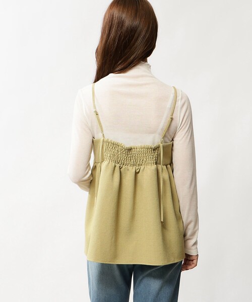 grove（グローブ）の「◆ツイードキャミ×シアーロンT SET（その他トップス・レディース・アイボリー系1/ブラック系1/グリーン系その他3・02/01）」の6枚目の写真