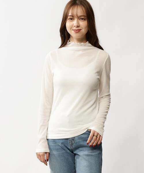 grove（グローブ）の「◆ツイードキャミ×シアーロンT SET（その他トップス・レディース・アイボリー系1/ブラック系1/グリーン系その他3・02/01）」の11枚目の写真