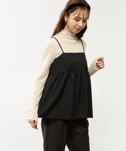 grove（グローブ）の「◆ツイードキャミ×シアーロンT SET（その他トップス・レディース・アイボリー系1/ブラック系1/グリーン系その他3・02/01）」の14枚目の写真