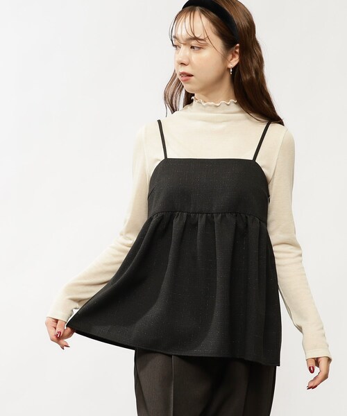 grove（グローブ）の「◆ツイードキャミ×シアーロンT SET（その他トップス・レディース・アイボリー系1/ブラック系1/グリーン系その他3・02/01）」の15枚目の写真