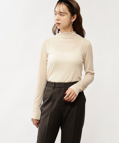 grove（グローブ）の「◆ツイードキャミ×シアーロンT SET（その他トップス・レディース・アイボリー系1/ブラック系1/グリーン系その他3・02/01）」の16枚目の写真