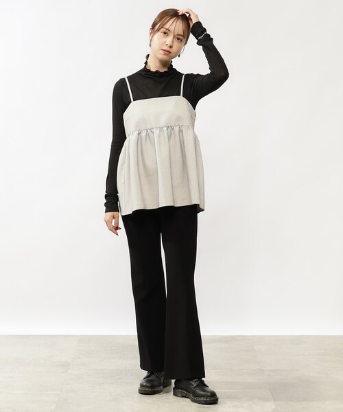 grove（グローブ）の「◆ツイードキャミ×シアーロンT SET（その他トップス・レディース・アイボリー系1/ブラック系1/グリーン系その他3・02/01）」の21枚目の写真