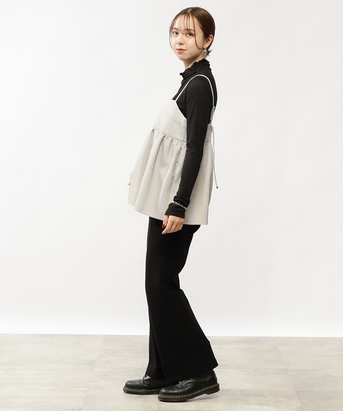 grove（グローブ）の「◆ツイードキャミ×シアーロンT SET（その他トップス・レディース・アイボリー系1/ブラック系1/グリーン系その他3・02/01）」の22枚目の写真