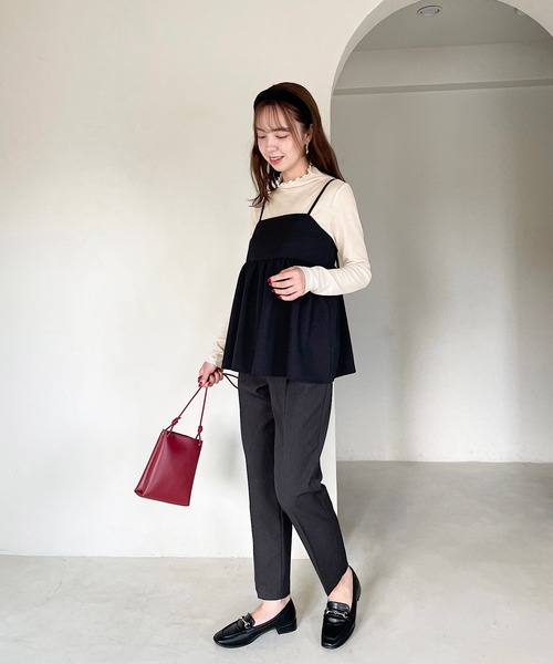 grove（グローブ）の「◆ツイードキャミ×シアーロンT SET（その他トップス・レディース・アイボリー系1/ブラック系1/グリーン系その他3・02/01）」の13枚目の写真