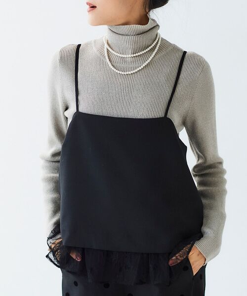 le.coeur blanc（ルクールブラン）の「ラメリブタートル（ニット